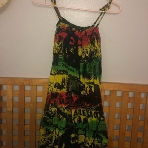 Bob Marley Spaghetti Strap Dress